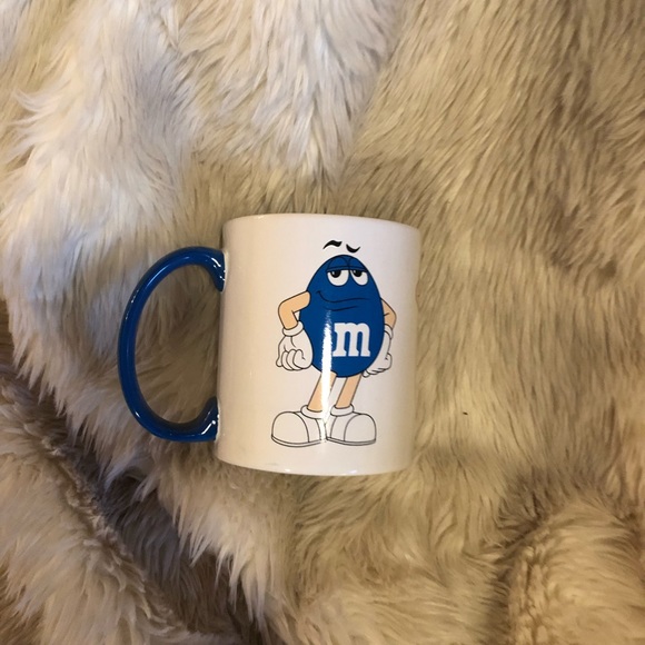M&M BLUE Candy Character Ceramic Mug Coffee Cup Perfect Vintage. - Picture 2 of 6